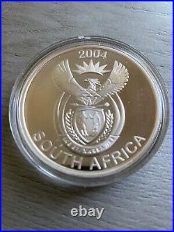 2004 South Africa set of 4 coins 50 20 10 5 cents Wildlife Leopard Silver 3.75oz