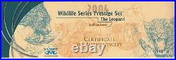 2004 The Leopard Wildlife Series Sterling Silver Set 4 Coins-proof
