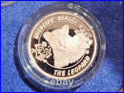 2004 Wildlife Series The Leopard 5 Coin Silver & Gold Set Low Mintage 299 Sets
