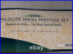 2006 SOUTH AFRICA 4 Coin Silver Proof Set Black-Backed Jackal 3.75 oz. 925 Fine