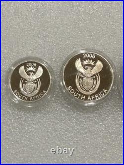 2006 SOUTH AFRICA 4 Coin Silver Proof Set Black-Backed Jackal 3.75 oz. 925 Fine