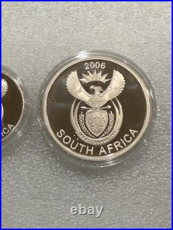 2006 SOUTH AFRICA 4 Coin Silver Proof Set Black-Backed Jackal 3.75 oz. 925 Fine