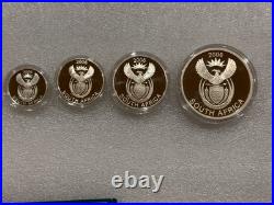 2006 SOUTH AFRICA 4 Coin Silver Proof Set Black-Backed Jackal 3.75 oz. 925 Fine