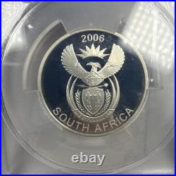2006 South Africa Black Backed Jackal Proof Silver 50 Cents PCGS PR69DCAM