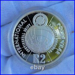 2007 SOUTH AFRICA proof POLAR YEAR set R2 2 RAND 2 1/2 C PANGIA PENDANT NECKLACE