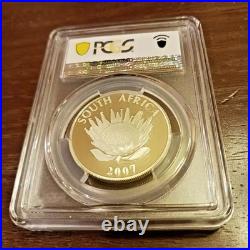 2007 South Africa Nobel Prize silver Mandela coin 1 Rand PCGS PF 69