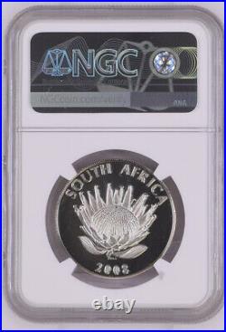 2008 south africa SILVER 1 rand MS68 NGC GANDHI UNCIRCULATED R1 RAM PREDIGREE