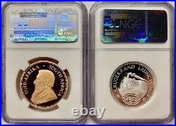 2009 South Africa Gold Krugerrand & Silver Medallion Launch Set NGC Gem PF