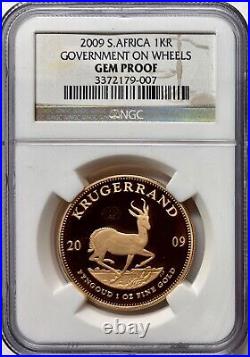 2009 South Africa Gold Krugerrand & Silver Medallion Launch Set NGC Gem PF