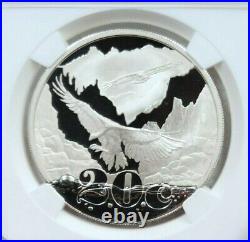 2009 South Africa Silver 20 Cents Cape Griffon Vulture Ngc Pf 70 Ultra Cameo