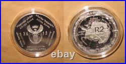 2012 South Africa ANTARCTICA 100Th 2 Rand Proof Silver coin with COA & BOX RAR