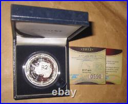 2012 South Africa ANTARCTICA 100Th 2 Rand Proof Silver coin with COA & BOX RAR