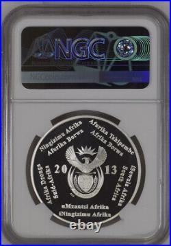 2013 SOUTH AFRICA SILVER PROOF TRAINS CLASS 43 PF70 ngc 2 RAND