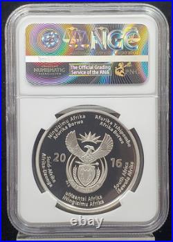 2016 S. Africa Big Cats-Cheetah 1oz. 925 Fine Silver-NGC PF 70 Ultra Cameo