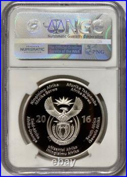 2016 South Africa 1 oz Silver 2 Rands Cheetah NGC PF-70 UCAM