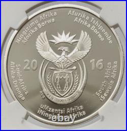 2016 South Africa 1 oz Silver 2 Rands Cheetah NGC PF-70 UCAM