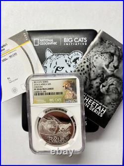 2016 South Africa 1 oz Silver 2 Rands Cheetah NGC PF-70 UCAM