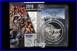 2016 South Africa 2 Rand Proof Cheetah PCGS PR70 DCAM