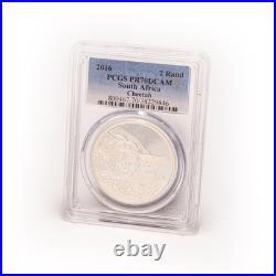 2016 South Africa Rand Cheetah Coin PCGS PR70 DCAM Deep Cameo ASW 1 oz Silver