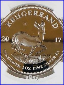 2017 1 OZ PROOF SILVER KRUGERRAND NGC PF69 ULTRA CAMEO With COA