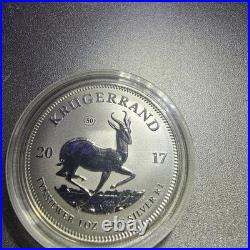 2017 1 oz. 999 FINE SILVER KRUGERRAND 50th ANNIVERSARY PRIVY UNCIRCULATED