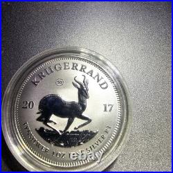 2017 1 oz. 999 FINE SILVER KRUGERRAND 50th ANNIVERSARY PRIVY UNCIRCULATED