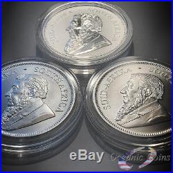 2017 2018 2019 1 oz South African Silver Krugerrand Coins Premium Uncirculated