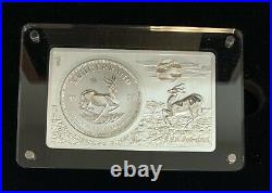 2017 50 Year Anniversary Of The Krugerrand 2oz Silver Bar with BOX & COA