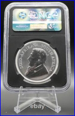 2017 NGC SP70 South Africa Silver Krugerrand 50th Anniv 1st Day of Issue
