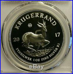 2017 PCGS PR69 DCAM Krugerrand South Africa 1 oz Silver Proof 50th Anniv