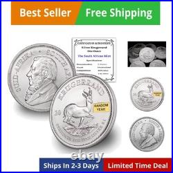2017 Present Random 1 oz South African Silver Krugerrand Coin Brilliant Un