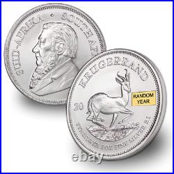 2017 Present (Random Year) South Africa 1 Oz Silver Krugerrand Lot of (5) Coin