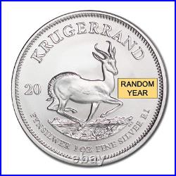 2017 Present (Random Year) South Africa 1 Oz Silver Krugerrand Lot of (5) Coin