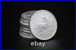 2017 Present (Random Year) South Africa 1 Oz Silver Krugerrand Lot of (5) Coin