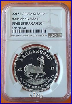 2017 SILVER PROOF KRUGERRAND's NGC PF68, PF69 and PF70 ULTRA CAMEO