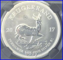 2017 SP69 1 Oz. 999 Silver 1 Rand S. Afican KRUGERRAND 50th Anniversary FDOI