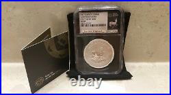 2017 S AFRICA SILVER KRUGERRAND FDI (First Day Of Issue) NGC SP69 Black Core