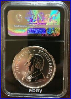 2017 S. AFRICA SILVER KRUGERRAND FIRST DAY of PROUCTION 50TH ANNIVERSARY SP70
