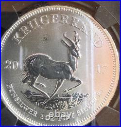 2017 S. Africa $1 Rand Silver NGC SP70 Krugerrand Coin