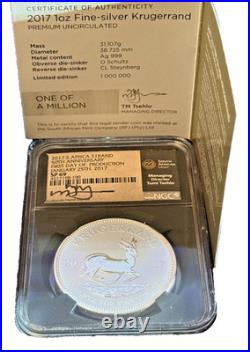 2017 S. Africa $1 Rand Silver NGC SP70 Krugerrand Coin