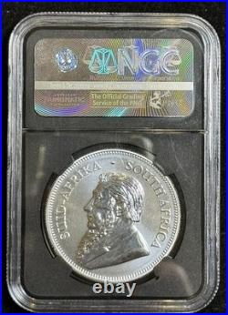 2017 S. Africa 1 oz Silver Krugerrand NGC SP70 FDOI 50th Annv withCOA