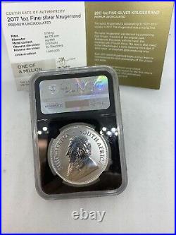 2017 S. Africa 1rand 50th Anniversary 1st Silver Krugerrand Ngc Sp70 1st Release