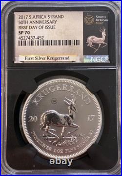 2017 S. Africa S1Rand 50th Anniversary First Day of Issue NGC SP70