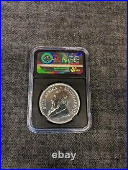 2017 S. Africa Silver Krugerrand 50th Anniversary 1st Day Of Issue SP 70