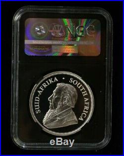 2017 S. Africa Silver Krugerrand Proof PF70 Ultra Cameo 1st Releases Black Core