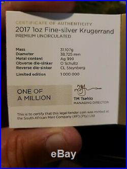 2017 S. Krugerrand NGC SP-70 1ST Day of Production. 1/25/17 1of868. Signed