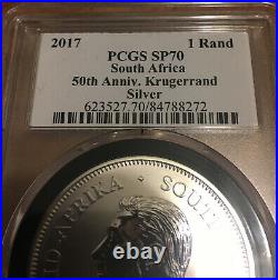 2017 Silver Krugerrand 1oz 50th Anniversary PCGS SP70 South Africa