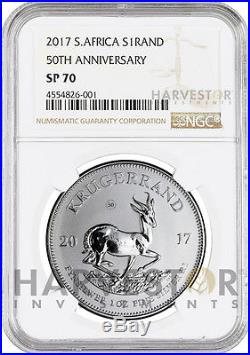 2017 Silver Krugerrand 50th Anniversary South Africa Krugerrand Ngc Sp70