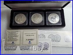 2017 Silver Krugerrand Anniv. & 1951-53 Five Schilling Springbok Set Coa #23 OGP