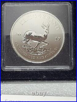 2017 Silver Krugerrand Anniv. & 1951-53 Five Schilling Springbok Set Coa #23 OGP